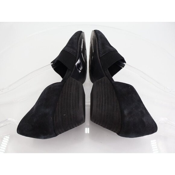 Eileen Fisher Womens Hilly Pumps Block Wedge Pointed Toe Black Suede Size 7.5 - Picture 9 of 14
